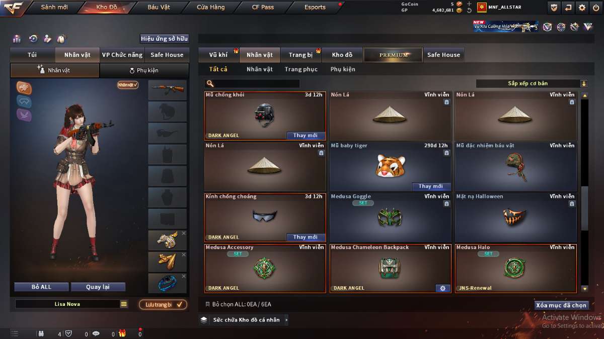 shop acc cf uy tin gia re